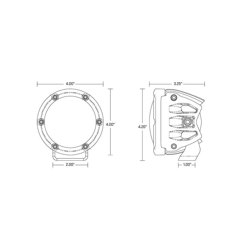 Rigid Industries 360-Series 4in LED Off-Road Drive Beam - RGBW (Pair) - 36401