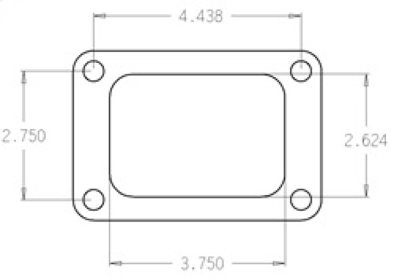 Cometic Garrett T6 .010in Rubber Coated Stainless Turbo Inlet Flange Gasket - C4517