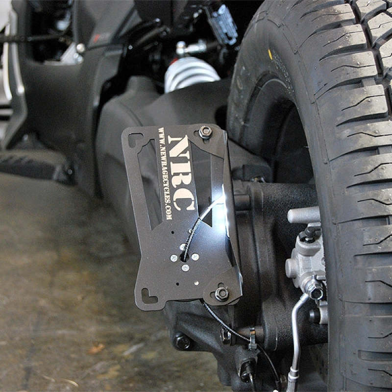 New Rage Cycles 19+ Can-Am Ryker Side Mount License Plate (2 Position) - RYKER-SIDE