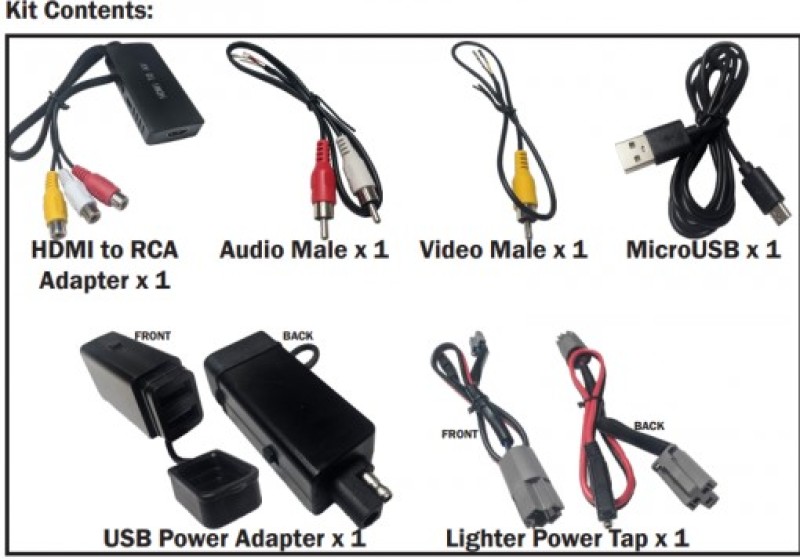 Tazer 15-17 Dodge Challenger/Charger/20-22 Jeep Gladiator/Wrangler HDMI AV Input Kit - Type A - Z_HDMI_KIT_A