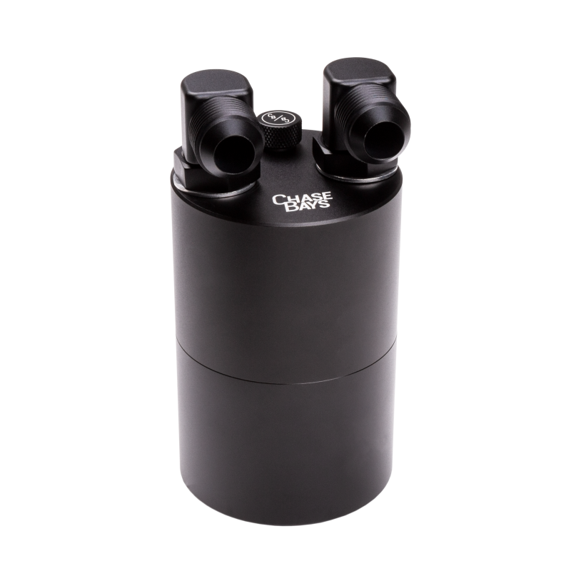 Chase Bays -10AN 90 Deg Elbow Inlet and Outlet Oil Catch Can - CB-OILCATCH-10AN90