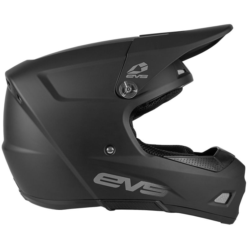 EVS T3 Solid Helmet Matte Black Youth - Large - HE21T3S-BK-L