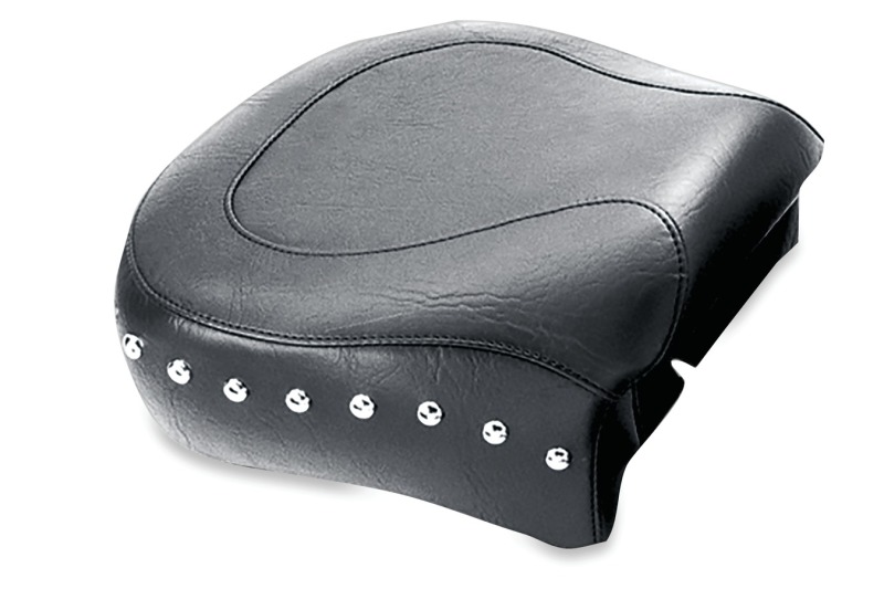 Mustang 82-03 Harley Sportster Wide Touring Passenger Seat w/Studs - Black - 75707