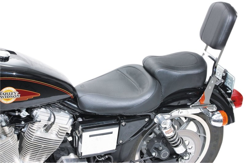 Mustang 82-03 Harley Sportster Standard Touring 1PC Seat - Black - 75740