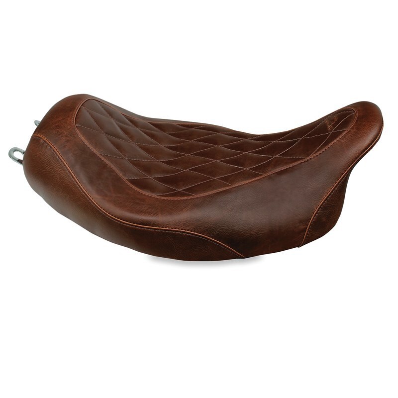 Mustang 97-07 Harley Rd King,06-07 Str Glide,00-05 Eagle Tripper Solo Seat - Brown - 76722