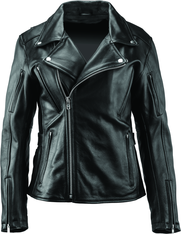 River Road Ironclad Classic Leather Jacket Black Womens - XL - 094379