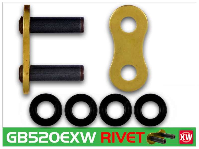 RK Chain GB520EXW-RIVET - Gold - GB520EXW-RL
