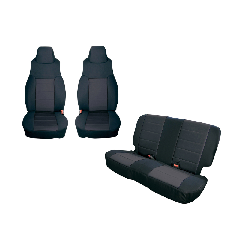 Rugged Ridge Seat Cover Kit Black 03-06 Jeep Wrangler TJ - 13293.01