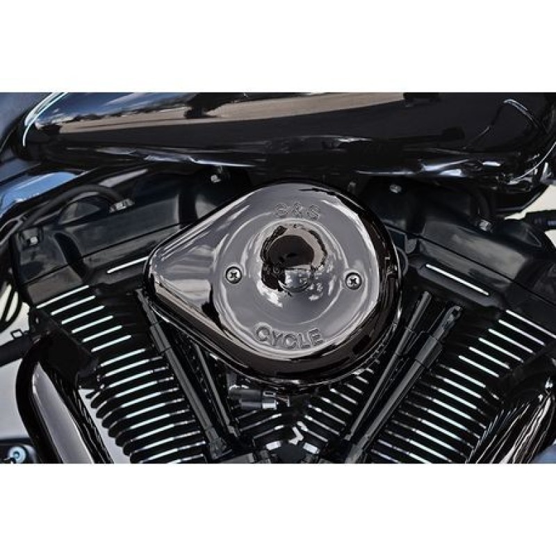 S&S Cycle 17-23 M8 Models Lava Chrome Stealth Teardrop Air Cleaner Kit - 170-0781