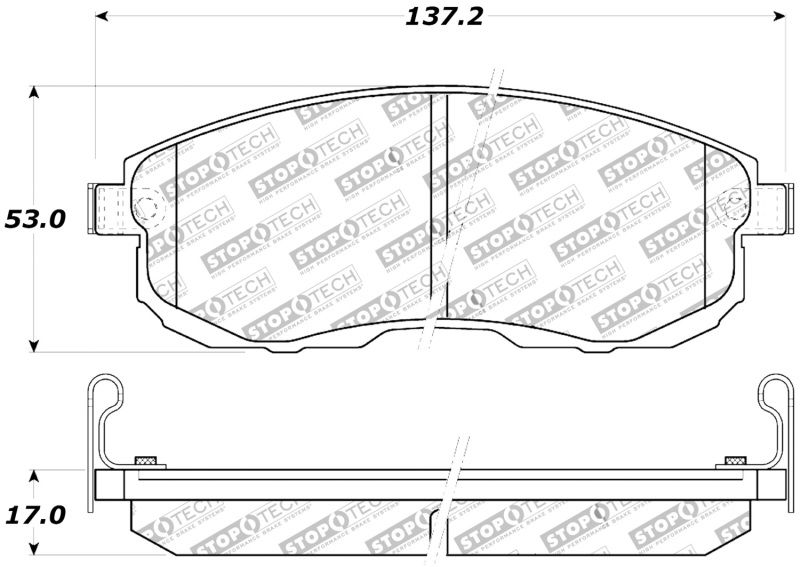 StopTech Performance 02-05 Infiniti G35 / 07-09 Nissan Altima/Sentra / 6/02-05 350Z Front Brake Pa - 309.08150