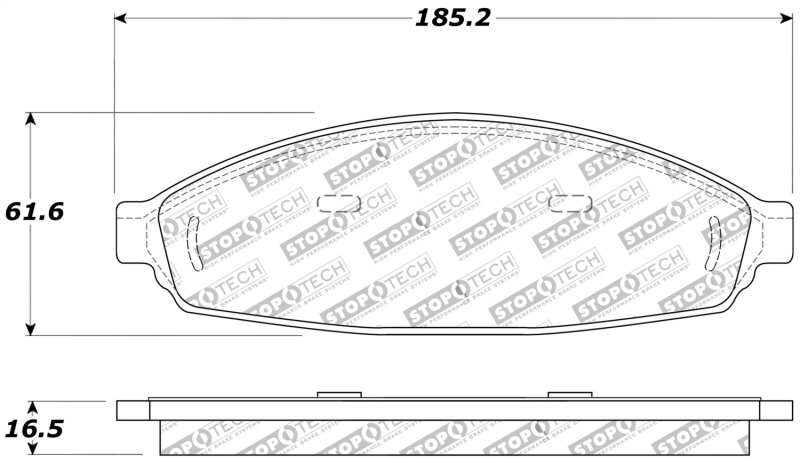 StopTech Sport Brake Pads w/Shims and Hardware - Front - 309.09310