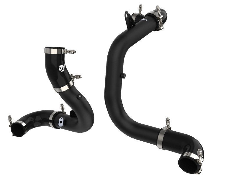 aFe BladeRunner 15-20 VW GTI (MKVII) L4-2.0L (t) Aluminum Hot and Cold Charge Pipe Kit Black - 46-20414-B