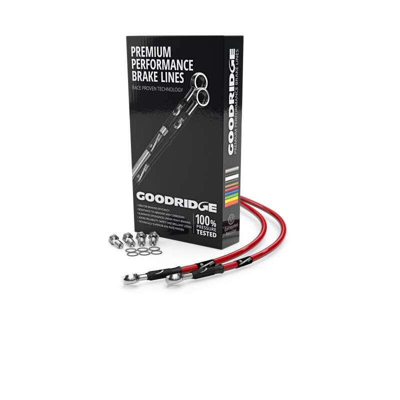 Goodridge 91-03 Kawasaki ZXR400L1-L9 Red Front SS Brake Lines - KW0403-3FC-RD