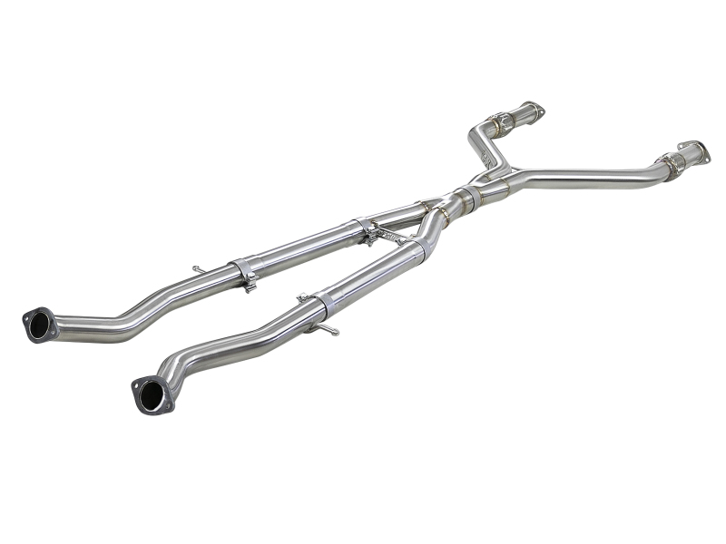 aFe Takeda 2.5in to 3in 304 SS Y-Pipe Exhaust System 16-18 Infiniti Q50/Q60 V6-3.0L (tt) - 49-36131