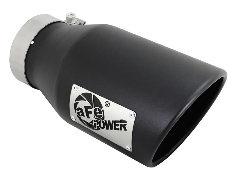 aFe Diesel Exhaust Tip Bolt On Black 4in Inlex x 6in Outlet x 12in - 49T40601-B12