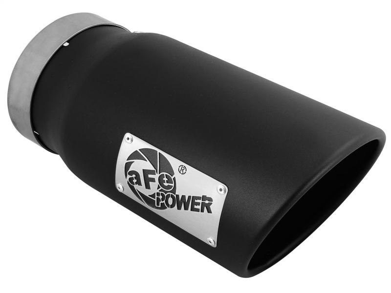 aFe Diesel Exhaust Tip Bolt On Black 5in Inlet x 6in Outlet x 12in Long - 49T50601-B12