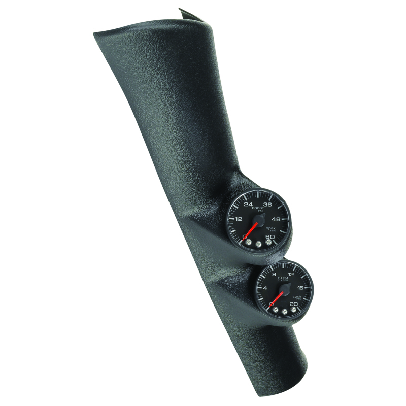 Autometer Diesel Gauge Kit A-Pillar 98-02 RAM Boost/EGT 60psi/2000 degree F Black Spek-Pro - P72000