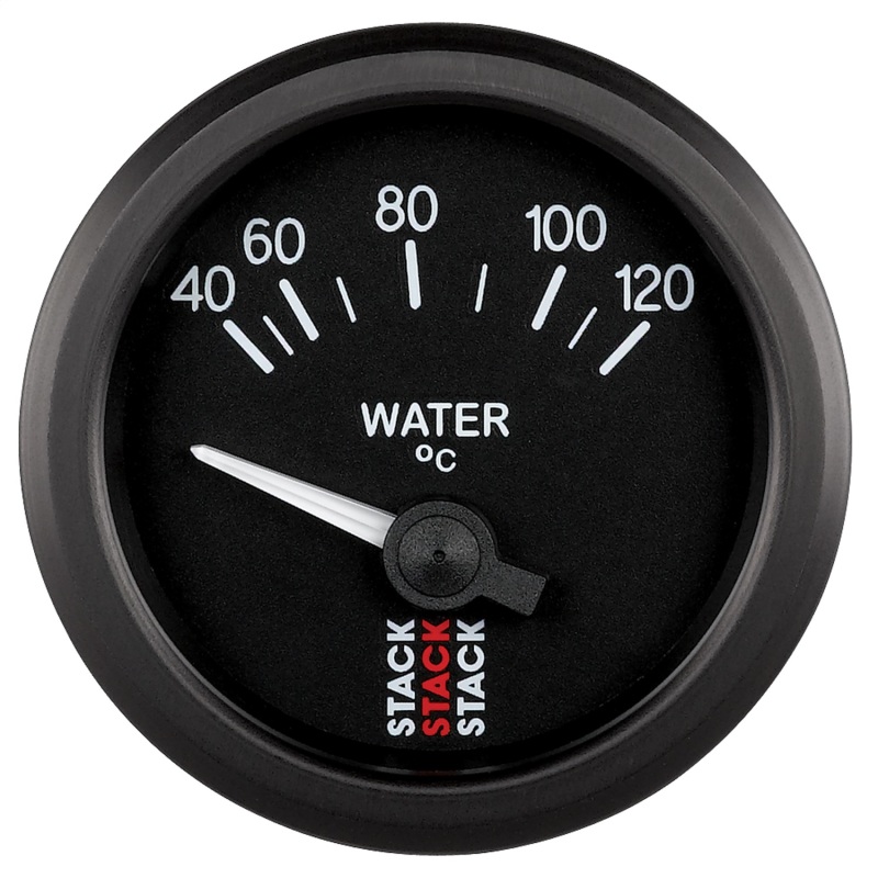 Autometer 52mm Stack Instruments 40-120 Degree C Electric Water Temperature Gauge - Black - ST3207