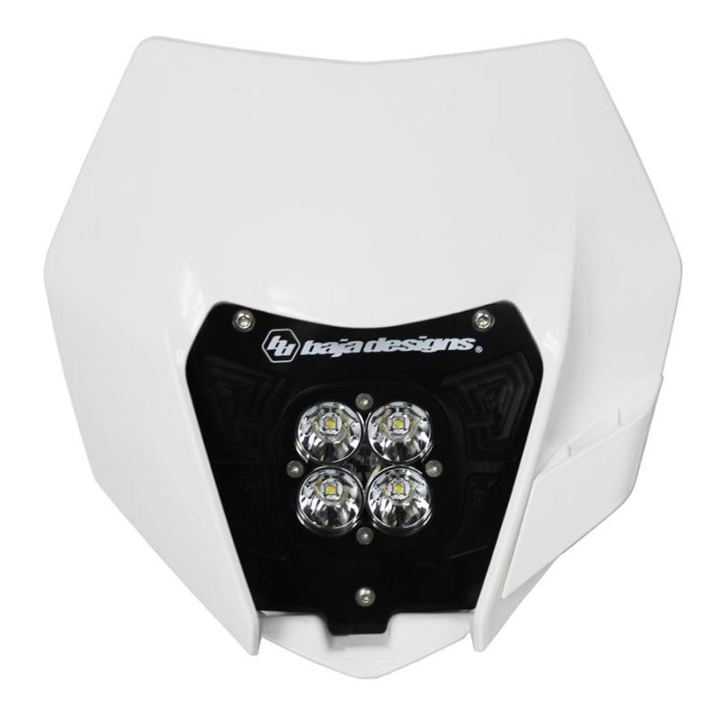Baja Designs 14-16 KTM Headlight Kit DC w/Headlight Shell White Squadron Sport - 557091