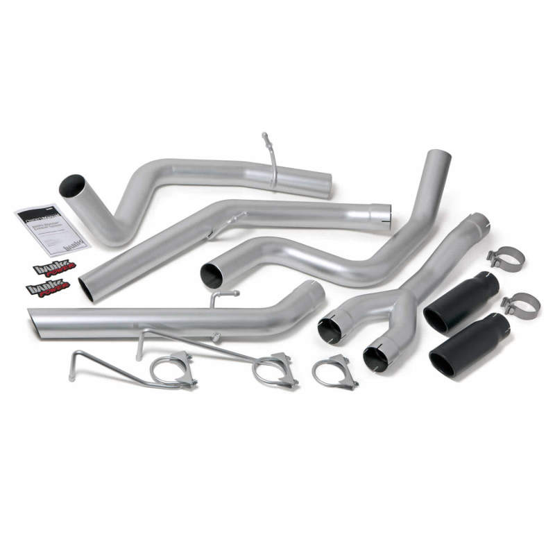 Banks Power 14-15 Dodge Ram 1500 3.0L Diesel Monster Exhaust System - SS Dual Exhaust w/ Black Tips - 48602-B