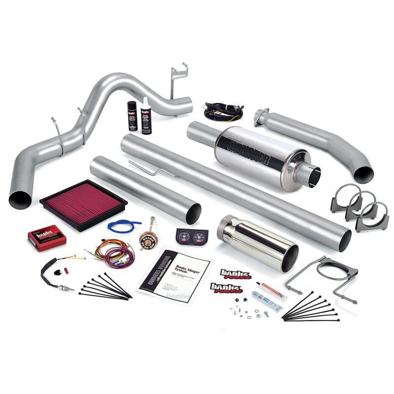 Banks Power 01 Dodge 5.9L 245Hp Ext Cab Stinger System - SS Single Exhaust w/ Chrome Tip - 49367
