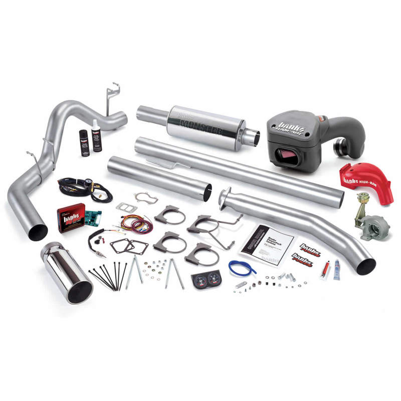 Banks Power 01 Dodge 5.9L 235Hp Ext Cab PowerPack System - SS Single Exhaust w/ Chrome Tip - 49393