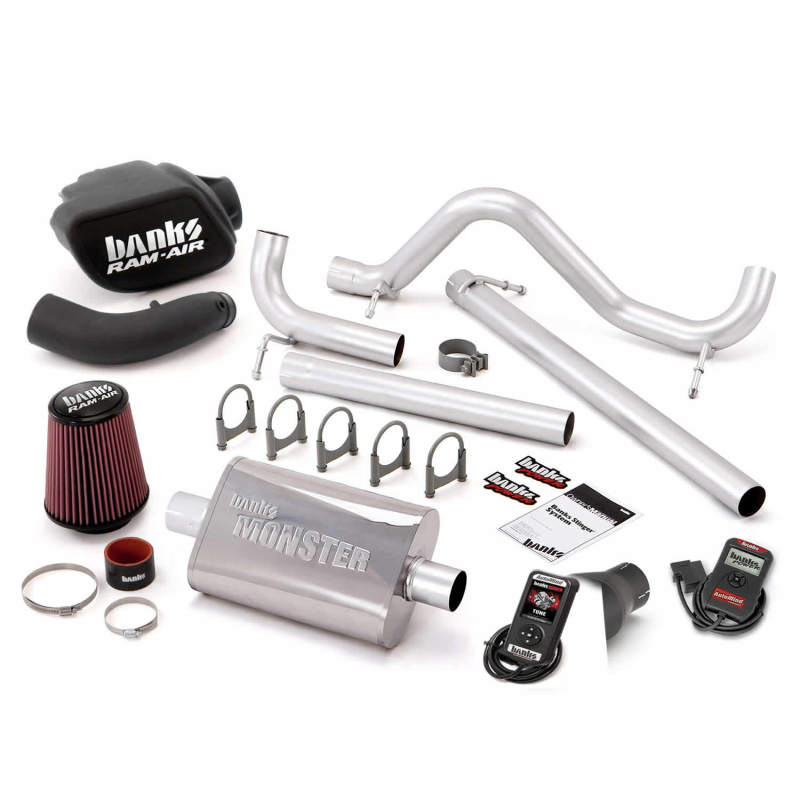 Banks Power 07-11 Jeep 3.8L Wrangler - 4dr Stinger Sys w/ AutoMind - SS Single Exhaust w/ Black Tip - 51341-B