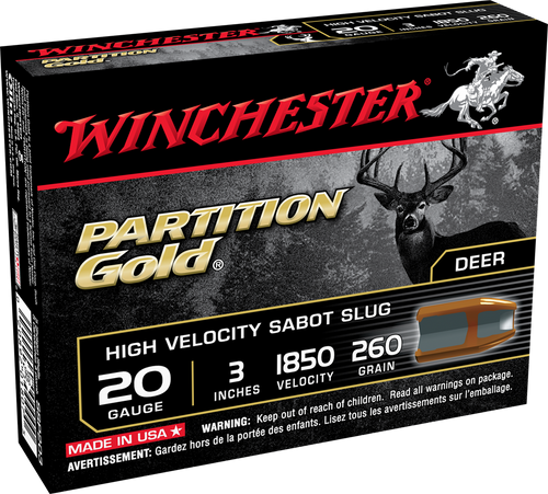 Partition Gold - 20G - 3" - 260GR - Sabot Slug Partition Gold - 20G - 3" - 260GR - Sabot Slug