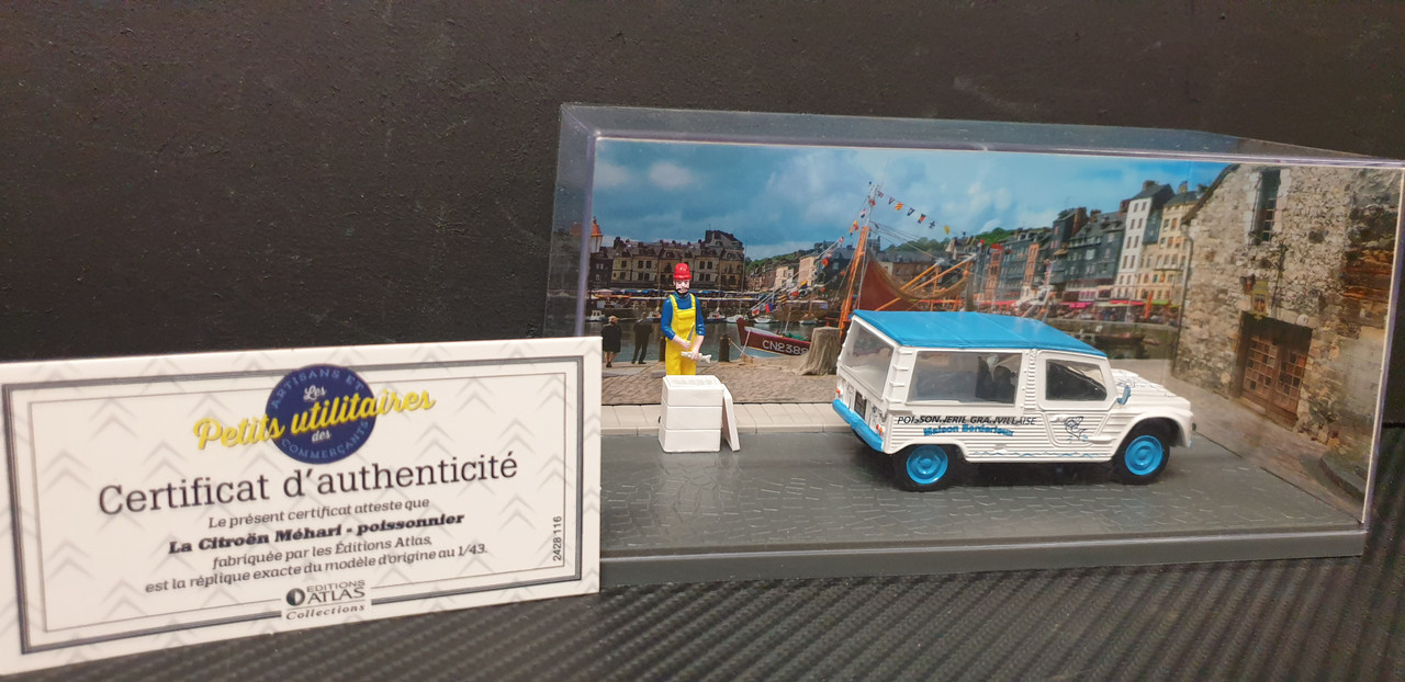 Modèle Réduit Citroën Méhari Poissonnier - Édition Atlas échelle 1:43, Métal (neuf)
