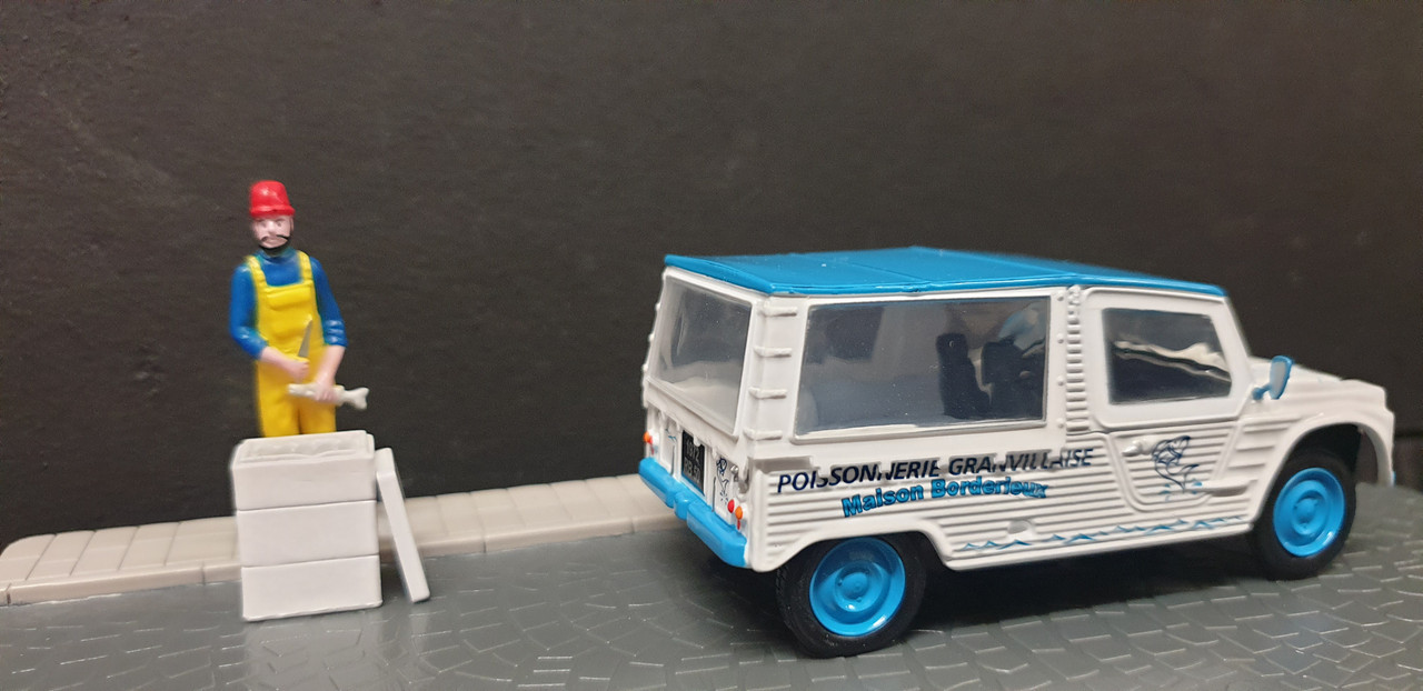 Modèle Réduit Citroën Méhari Poissonnier Atlas 1:43 - Blanc, Métal, Neuf