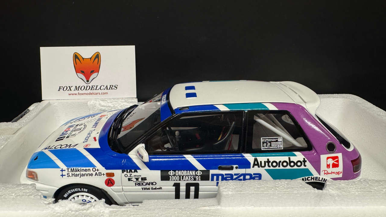 MAZDA 323 GTX GR.A WHITE 1000 LAKES RALLY 1991 -OT1099