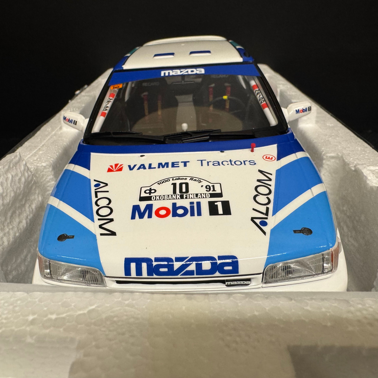 MAZDA 323 GTX GR.A WHITE 1000 LAKES RALLY 1991 -OT1099