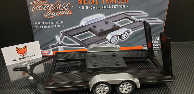 GARAGE  CAR TRAILER WITH WINDER ARM 1/18