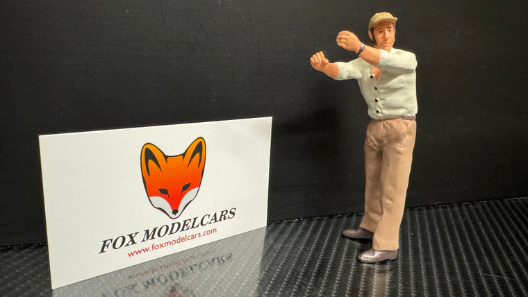 FIGURE MAN TRUCKER FRANZ HANGING AT HE TRUCK