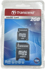 Transcend 2GB microSD Flash Memory Card With Card Adapter  TS2GSDM  - NEW