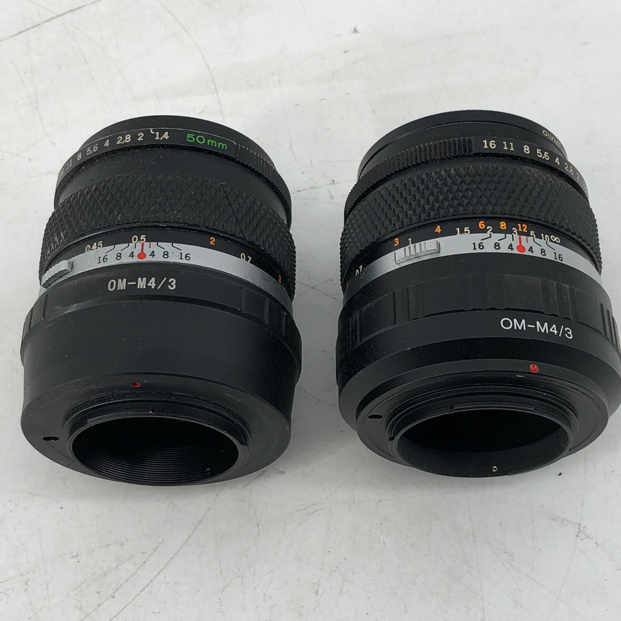 LOT OF 2 - OLYMPUS G.ZUIKO OM-SYSTEM AUTO-S 50MM F/1.4 LENSES