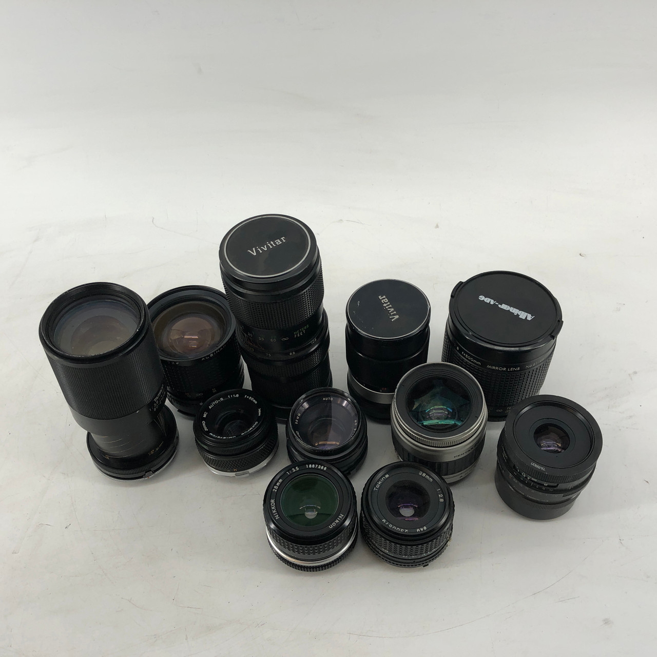 ASSORTED MF 11 LENSES FROM VIVATAR, MINOLTA, PENTAX AND MORE