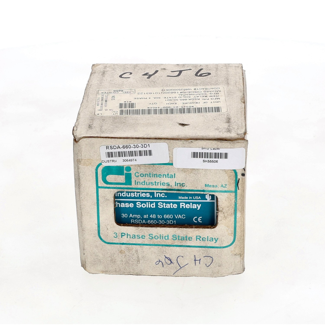 Continental RSDA-660-30-3D1 30A 3-Phase 660V Solid State Relay NEW