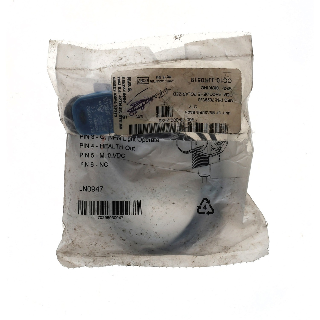 Sick photoelectric sensor EL1-N123S02 7029593 RED 1.5M NPN New
