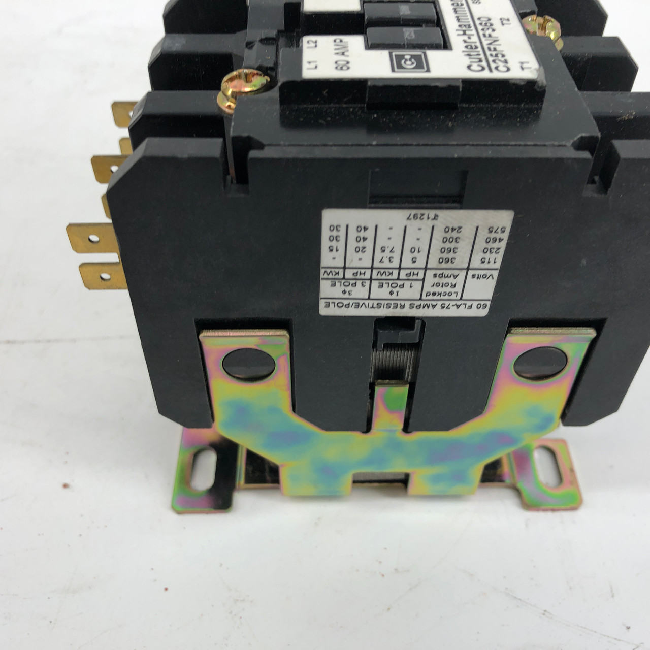 CUTLER HAMMER C25FNF360AA 3 POLE 60A 104/120V DEFINITE PURPOSE CONTACTOR - NEW
