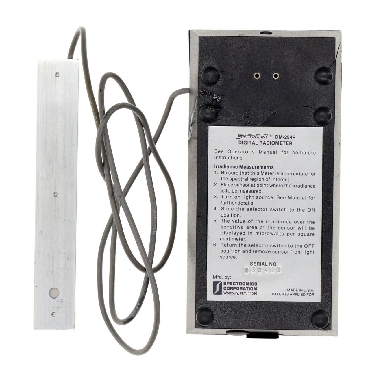 Spectronics Spectroline DM-254P Digital UV Radiometer