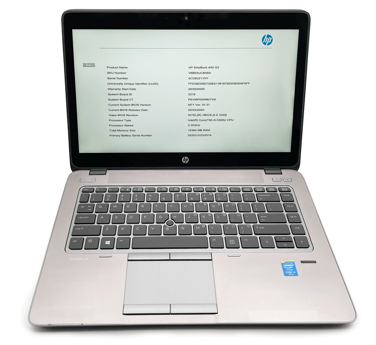 HP EliteBook 840 G2 TouchScreen (Intel Core i5-5300U, 8GB RAM, 256GB SSD) TESTED