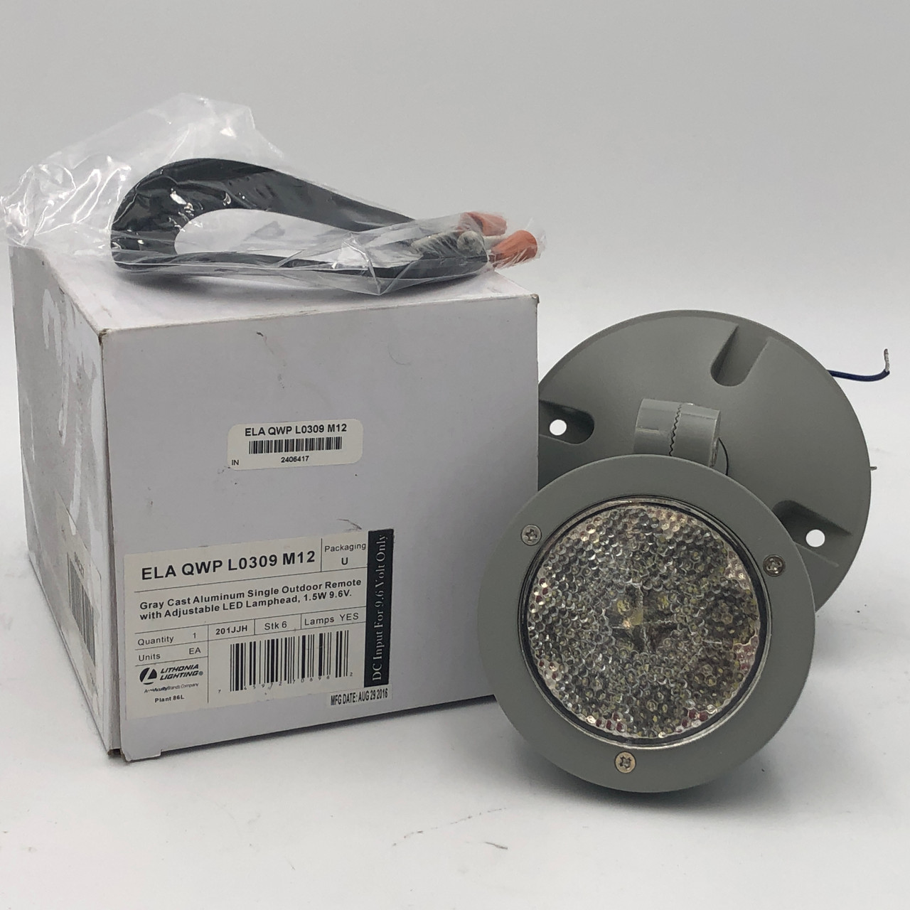 LITHONIA ELA-QWP-L0309-M12 OUTDOOR LED LIGHT HOLDER 1.5W 9.6V