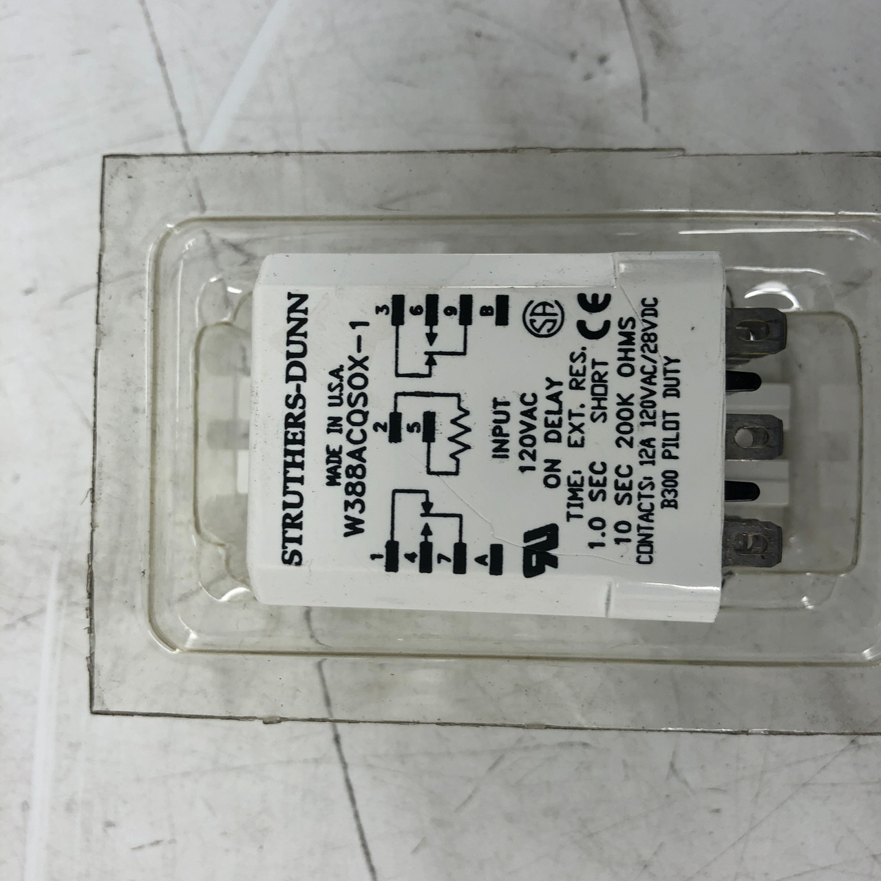 Struthers-Dunn W388ACQSOX-1 120VAC Time Delay Relay - NEW
