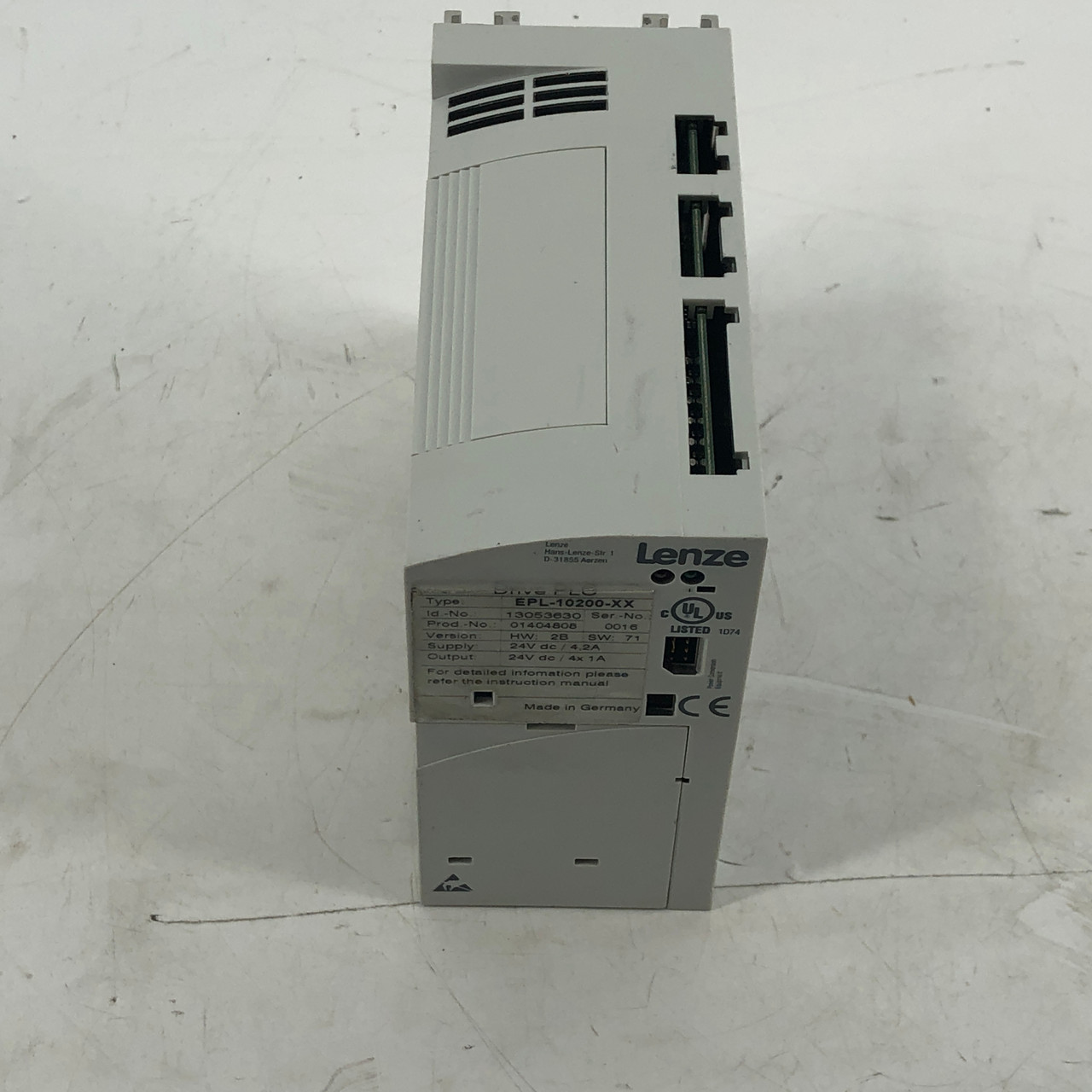 LENZE EPL-10200-XX HW 2B SW 71 24VDC PLC DRIVE