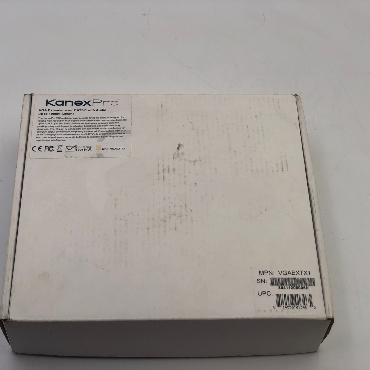 KANEXPRO VGAEXTX1 VGA Extender Over CAT5/6 with Audio NEW