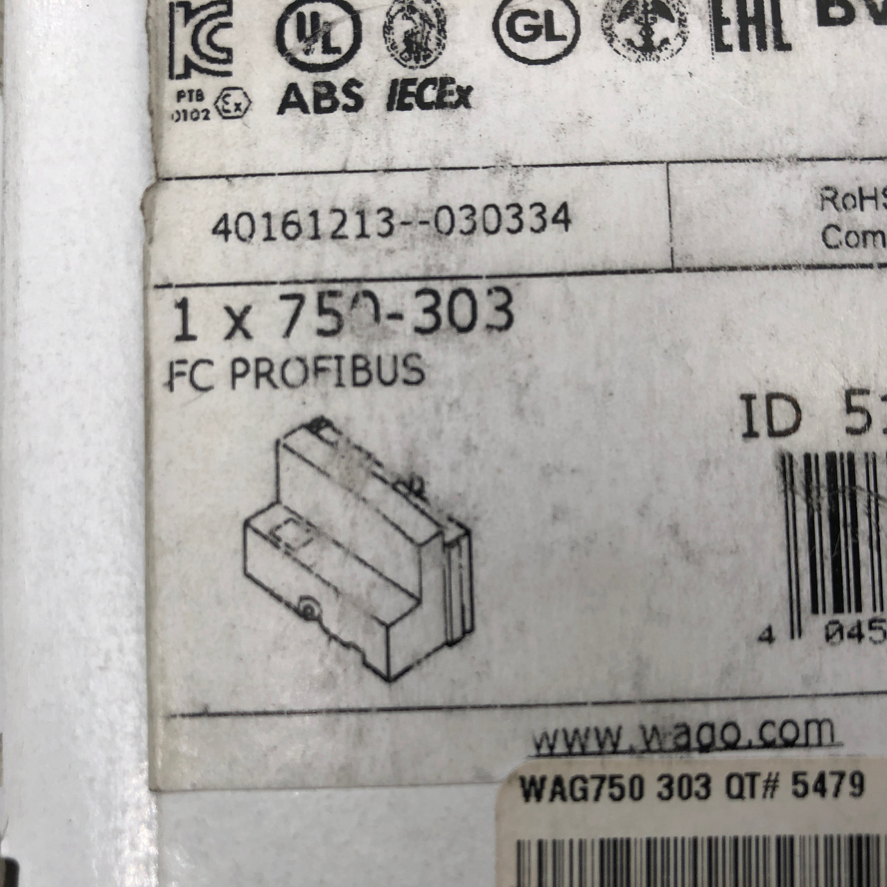WAGO 750-303 FC PROFIBUS FIELDBUS COUPLER - NEW