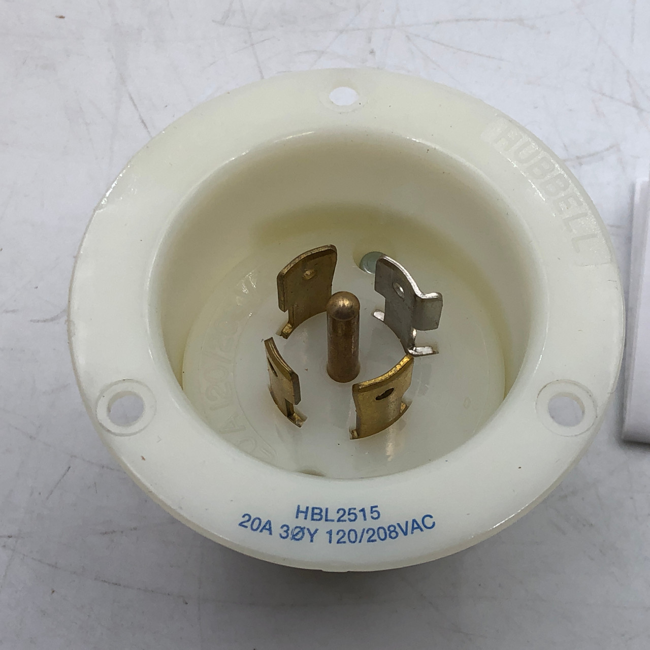 Hubbell HBL2515 Locking Flanged Inlet 20A 3P 120/208 VAC NEW