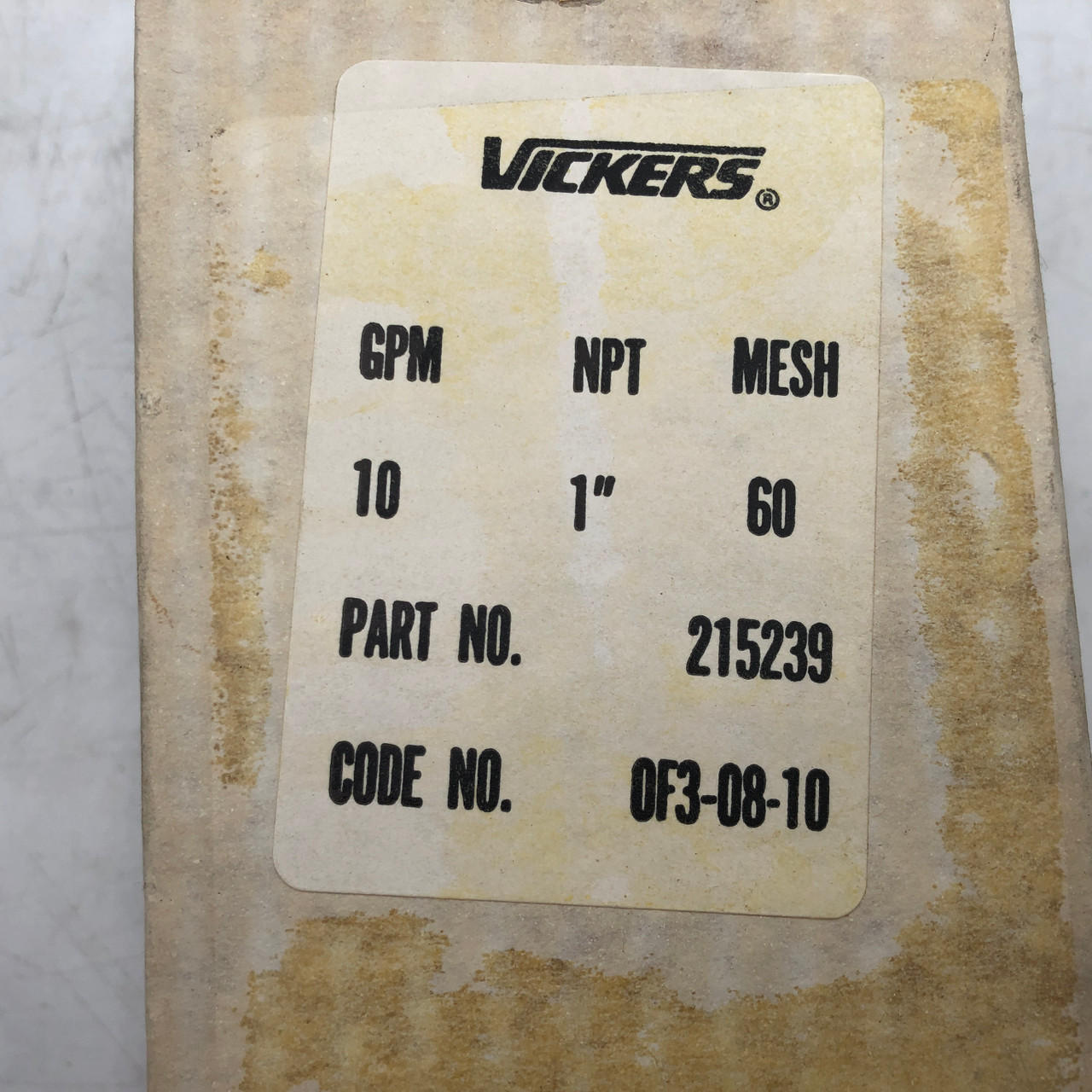 VICKERS 215239 Hydraulic Filter Element 1" NPT NEW Qty 2