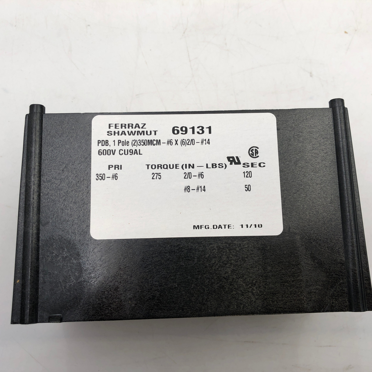 MERSEN MPDB69131 600V POWER DISTRIBUTION BLOCK - NEW